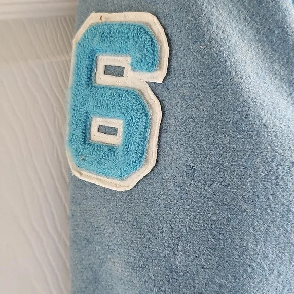 Vintage Butwin Wool Varsity High School Jacket Light Blue & White + Pins Dan
